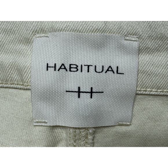 NWT Habitual Women's Cable Ankle Straight Leg Cream Denim Jeans -12/31 (33x29.5) - Picture 5 of 6